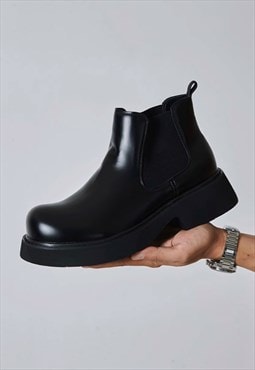 Men's glossy raised Chelsea boots AW Vol.2