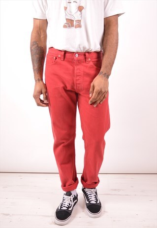 LEVI'S 501 MENS VINTAGE JEANS W32 L30 RED 90S