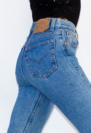 VINTAGE 90'S LEVIS MID BLUE HIGH WAIST JEANS