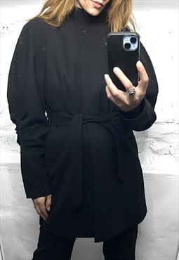 Black Puff Ruffle Sleeve Jacket / Goth 