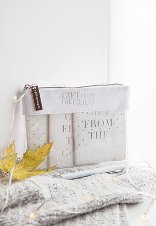 SLOGAN WHITE MAKE-UP POUCH