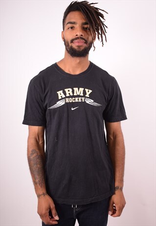 NIKE MENS VINTAGE T-SHIRT TOP MEDIUM BLACK 90S