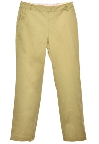 BEYOND RETRO VINTAGE BEIGE CLASSIC TAPERED TROUSERS - W30