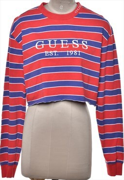 Guess Striped Y2K Printed T-shirt - S