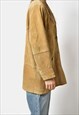 VINTAGE 80S SUEDE LEATHER LONG COAT BROWN COLOUR FOR WOMEN