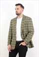 DORSET VINTAGE MEN UK 42S WOOL TARTAN CHECK BLAZER JACKET L
