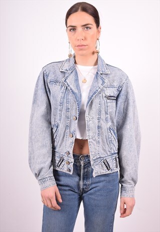 WOMENS VINTAGE DENIM JACKET MEDIUM BLUE 90'S