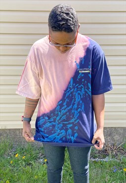 Ombre Tie Dye Shark Print Nautica T-Shirt