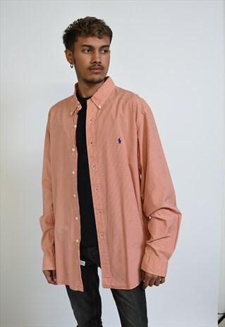 VINTAGE 90S RED RALPH LAUREN CHAPS GINGHAM SHIRT
