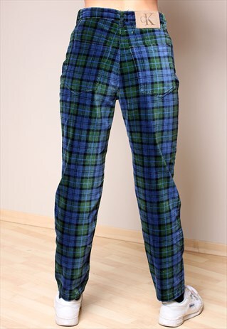 90'S CALVIN KLEIN CHECKED TROUSERS