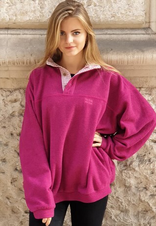 VINTAGE 90S FLEECE SNOWBOARD THINK PINK