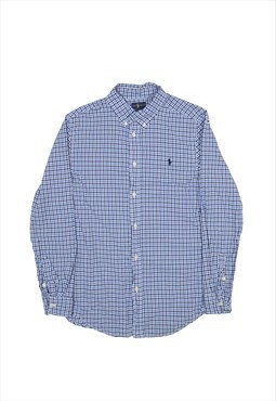 RALPH LAUREN Shirt Blue Check Long Sleeve Boys XL