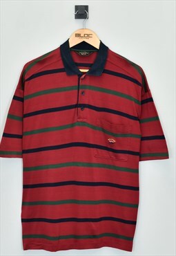 Vintage Paul And Shark Polo T-Shirt Red Medium