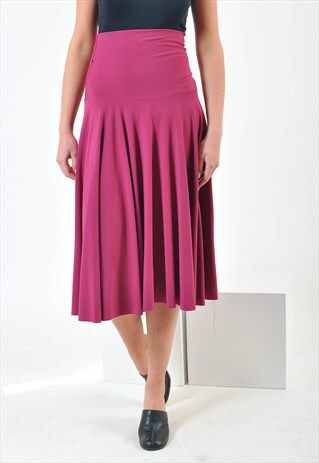 VINTAGE 80'S MIDI SKIRT IN PURPLE
