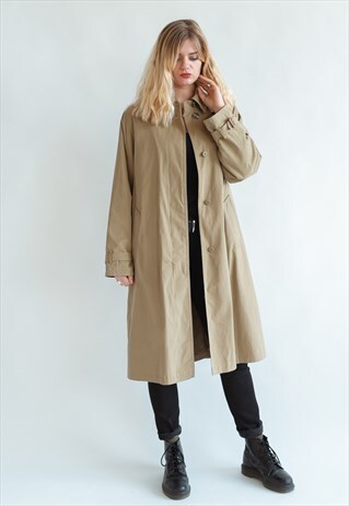 VINTAGE 80S MINIMAL TRENCH COAT