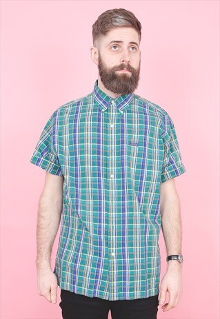 VINTAGE RALPH LAUREN CHAPS CHECK SHIRT /R8380