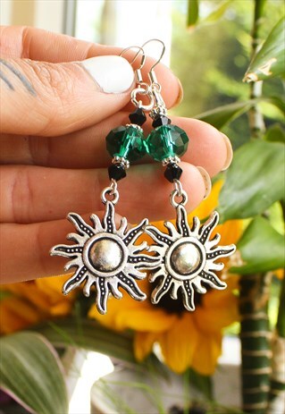 HANDMADE SILVER SUN EARRINGS