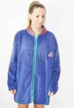Vintage 90s HELLY HANSEN Zip Up Winter Ski Fleece Sweatshirt