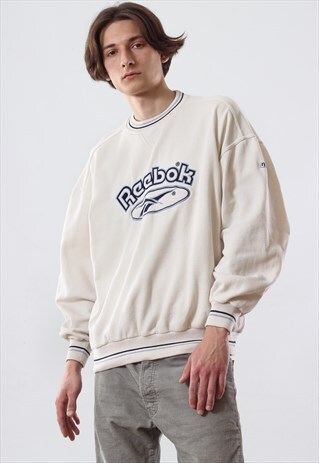 90'S VINTAGE MENS REEBOK BIG LOGO SWEATSHIRT CREW NECK