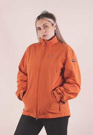 VINTAGE NAPAPIJRI ORANGE WATERPROOF TRACK JACKET /A1013