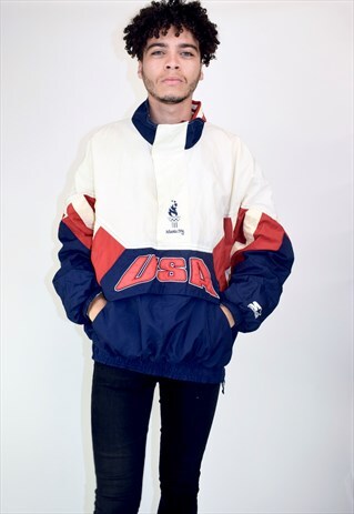 VINTAGE 90'S USA STARTER JACKET OLYMPIC GAMES COLLECTION