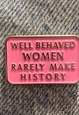 Pink Feminist Enamel Pin Badge