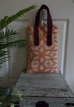 Orange Chenille tote/shopper bag