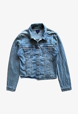 Vintage Y2K Women's Naf Naf Light Blue Denim Jacket