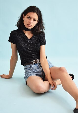 90'S RETRO ABSTRACT PRINT GRUNGE KITSCH PARTY TOP