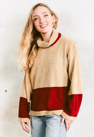 VINTAGE 90S VELVET HIGH NECK JUMPER
