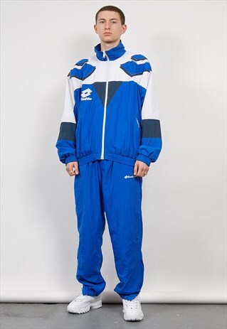VINTAGE 80'S LOTTO BLUE/WHITE TRACKSUIT