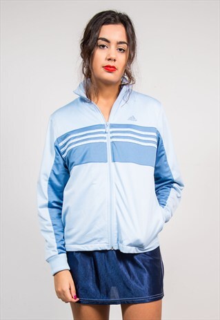 90'S ADIDAS BABY BLUE TRACKSUIT JACKET TOP
