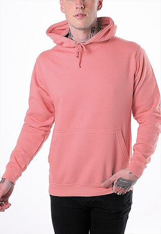 54 FLORAL PREMIUM BLANK PULLOVER HOODY - PEACH PINK