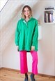 BRIGHT GREEN VINTAGE RAINCOAT JACKET WITH A HOOD