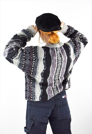 FUNKY VINTAGE RUDOLPH VALENTINO SPORTS CLUB KNITTED JUMPER
