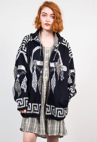 VINTAGE 90'S DREAMCATCHER FESTIVAL KNIT JACKET