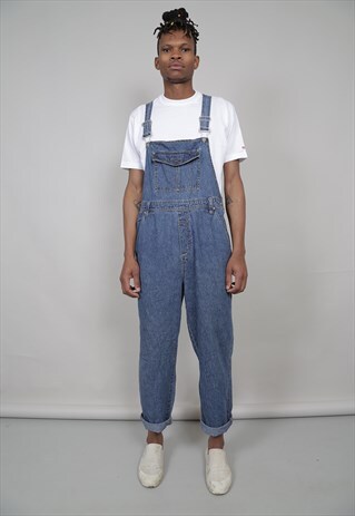 VINTAGE 90'S BILL BLASS DARK-WASH DUNGAREES