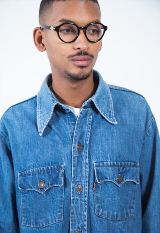 VINTAGE 80S ORIGINAL LEVI'S DENIM SHIRT / S8745