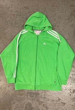 Vintage Adidas Hoodie Green with Embroidered Logo