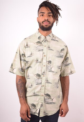 MENS VINTAGE SHIRT LARGE MULTI 90S