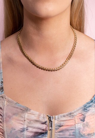 VINTAGE FONTAINE 18CT GOLD PLATED CHAIN