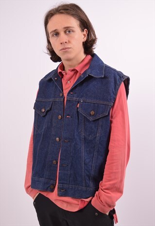 VINTAGE LEVI'S DENIM GILET BLUE