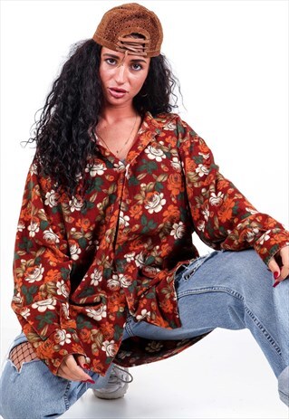 VINTAGE AZTEC PATTERNED SHIRT S1083