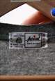 100 WOOL WOOMARK GREY BUTTONS UP WOOL TOP SWEATER 2664