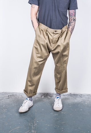 DOCKERS VINTAGE 1980S BEIGE TROUSERS
