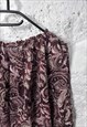 PAISLEY BOHO BROWN BLOUSE - M