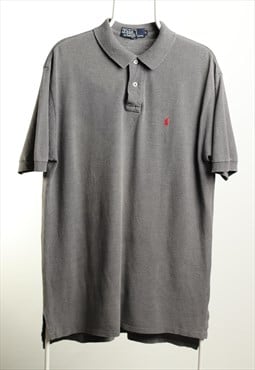 Vintage Polo Ralph Lauren Polo Shirt Logo Grey