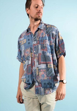 VINTAGE SILK FESTIVAL SHIRT