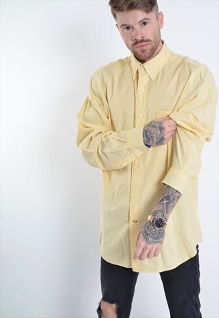 VINTAGE NAUTICA LONG SLEEVE SHIRT YELLOW