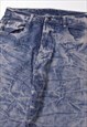 VINTAGE JAPANESE EMBROIDERED DRAGON DENIM JEANS IN BLUE